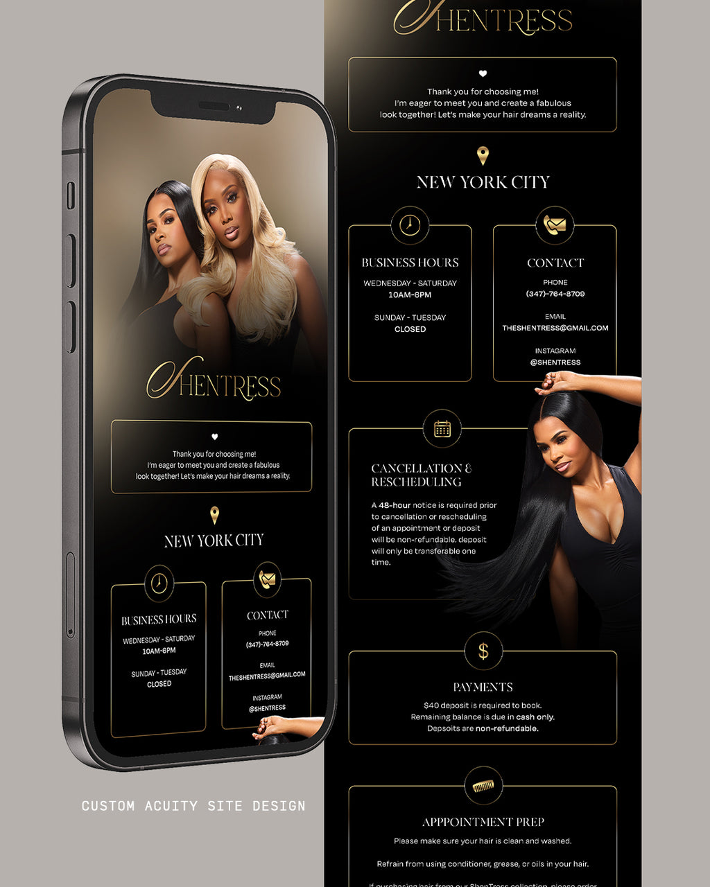Custom Acuity Site Design